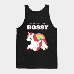 Bossy, Gently Aggressively Unicorn Tank Top